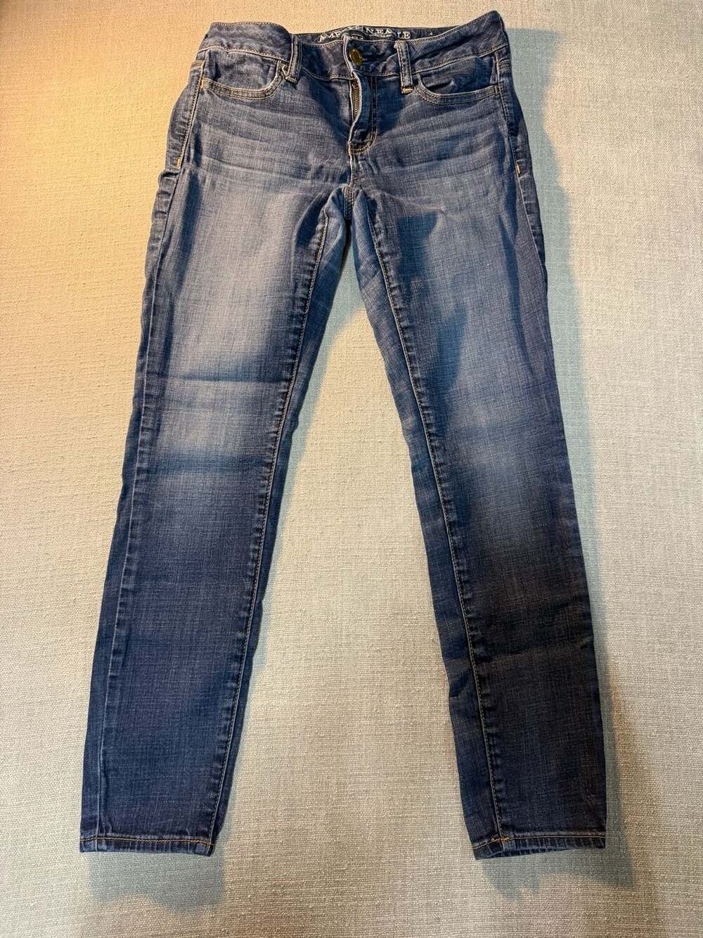 American Eagle Outfitters Women's Jegging Super Stretch Blue Denim Jeans Size 4